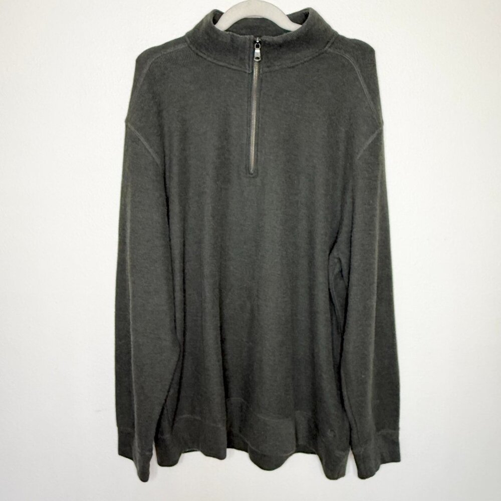 BANANA REPUBLIC 1/4 ZIP PULLOVER SWEATER Men's XXL Preppy Minimalist